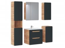 Kúpeľňová skrinka pod umývadlo LINCOLN BLACK 820 - 60 cm | Nábytok-interior.sk